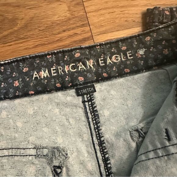 American Eagle Floral Cargo Pants, 90s, Y2K, Button Fly, Size 6 SHORT - Picture 11 of 15